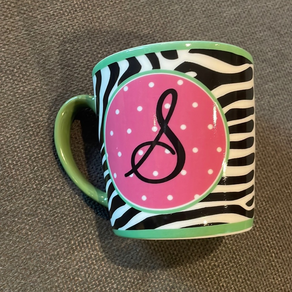 Large ceramic coffee mug, “ S”